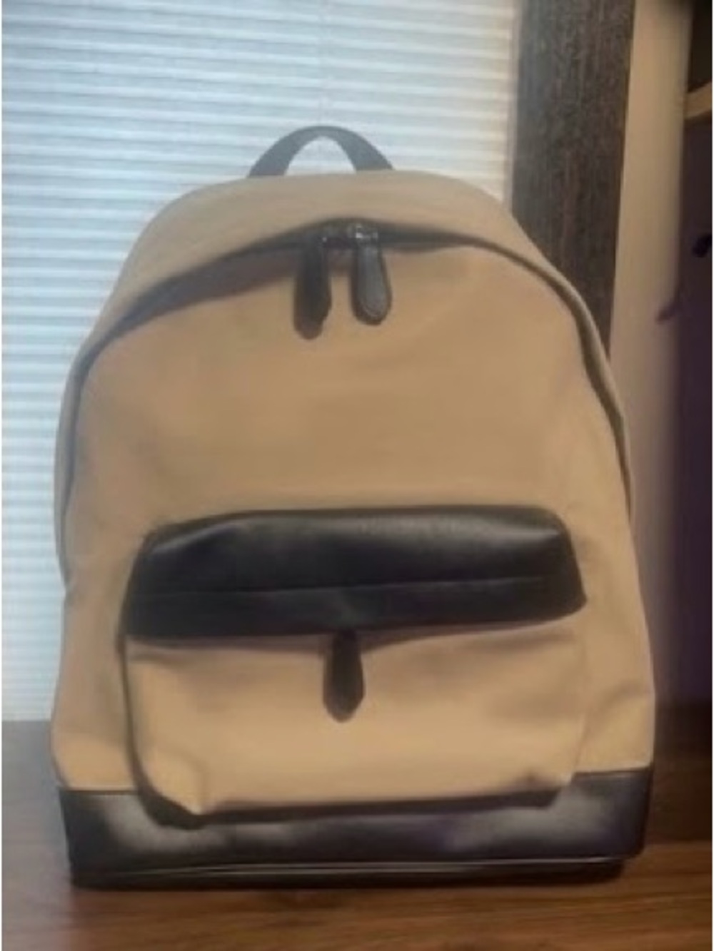 Classic Canvas Backpack with Black Trim -